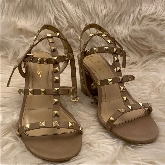 Lulus Studded Ankle Strap Sandals - Nude - Picture 2 of 6